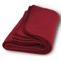 Fleece Blanket 50" X 60"- Maroon ****FREE RUSH****